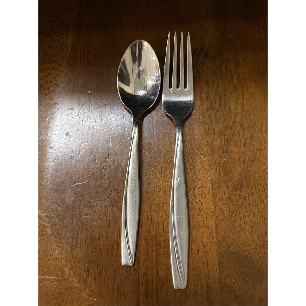 Oneida 18/10 Stainless Camlynn Cleo Hostess 2 Pc Spoon & Fork
